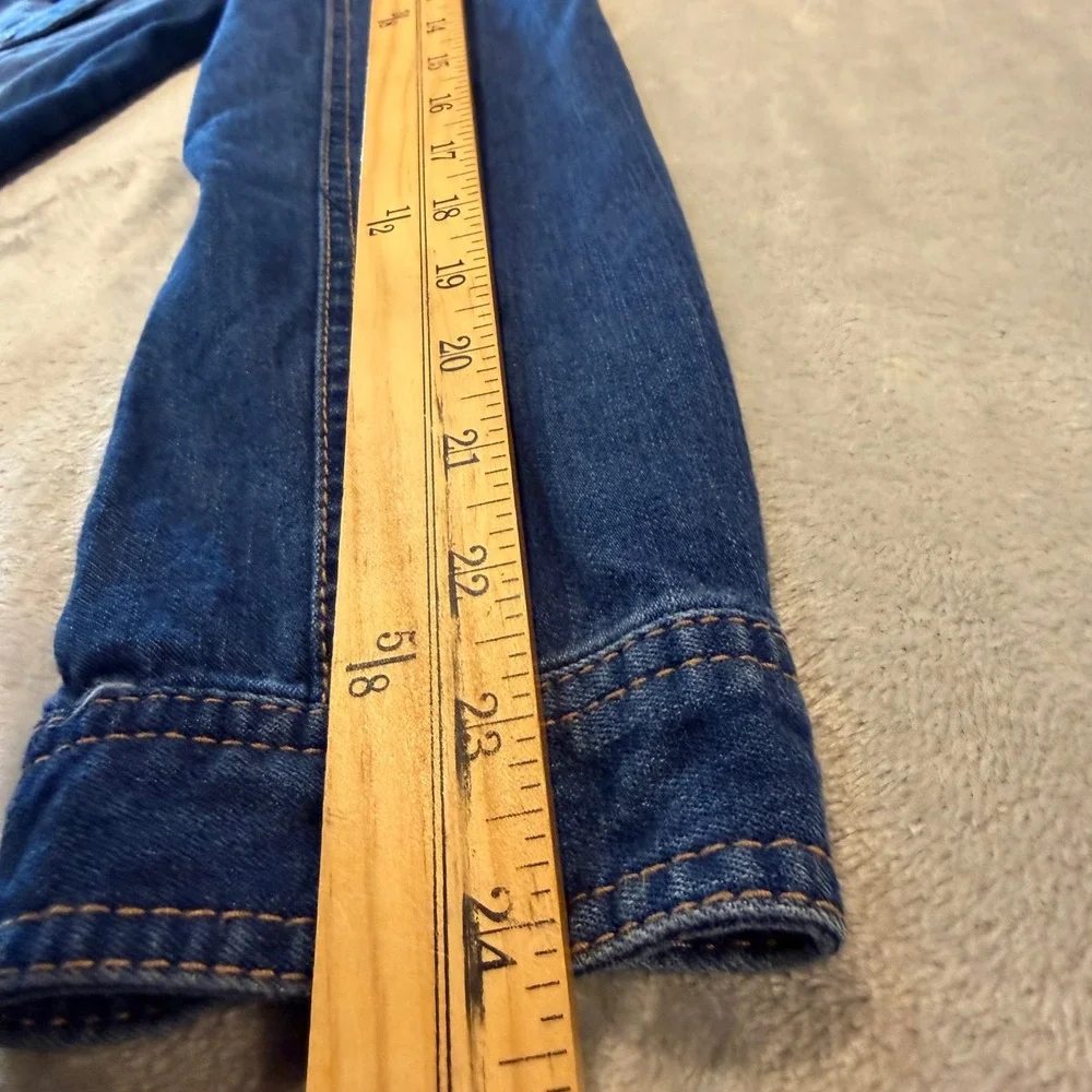 Justice  Girls Blue Denim Trucker Jacket Medium Wash Size 16/18 Western basic‎